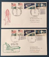 Astronaut C. Nicollier STS-75 Start + Landebelege Echt gelau