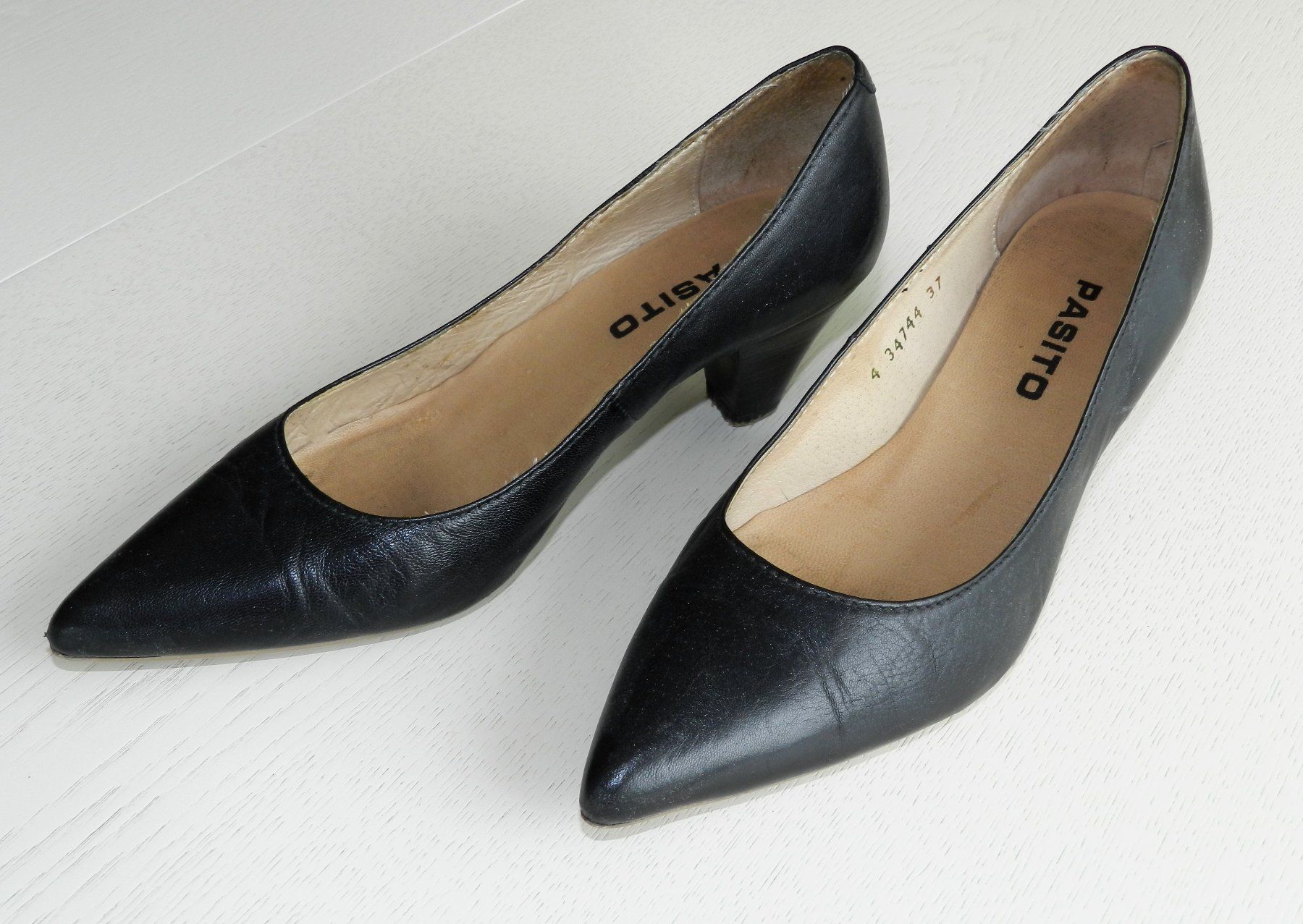 Damenschuhe: Elegante Pasito Echtleder Pumps, Schwarz, Gr. 37 – Gebraucht aus Uerikon von Norma06 1