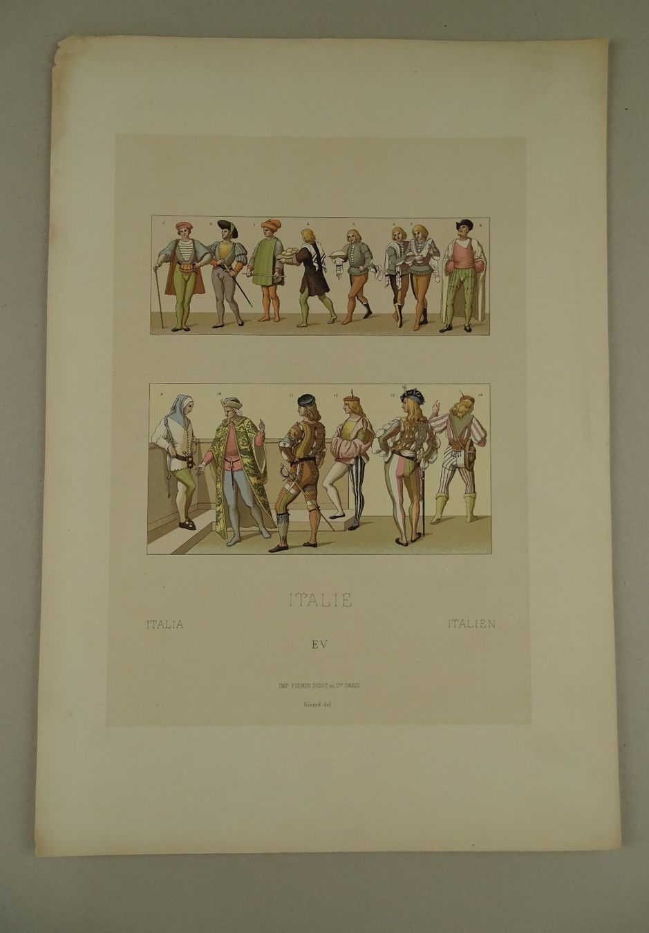 Grafiken & Lithographien: ITALIEN, 8 CHROMOLITHOGRAPHIEN UM 1890 – Gebraucht aus Grüningen von Kartensammler 7