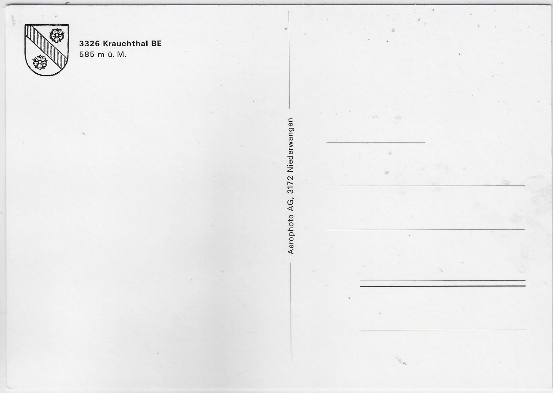 Cartoline postali: Flugaufnahme Krauchthal BE – Usato da Ettingen venduto da Kartenplanet 1