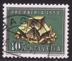 Pro Patria SBK-Nr. 87 (Flussspat 1958) gestempelt