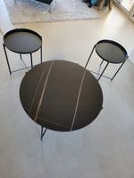 Schwarzer Sofatisch + 2 Beistelltische 3er Set - Top Zustand