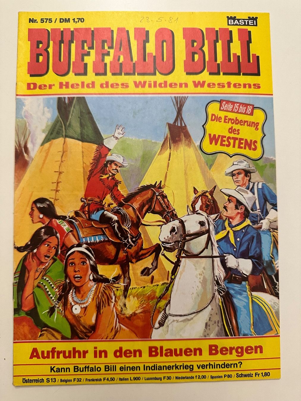 Fumetti: BUFFALO BILL HEFT 575 – Usato da Münsingen venduto da Ganjam