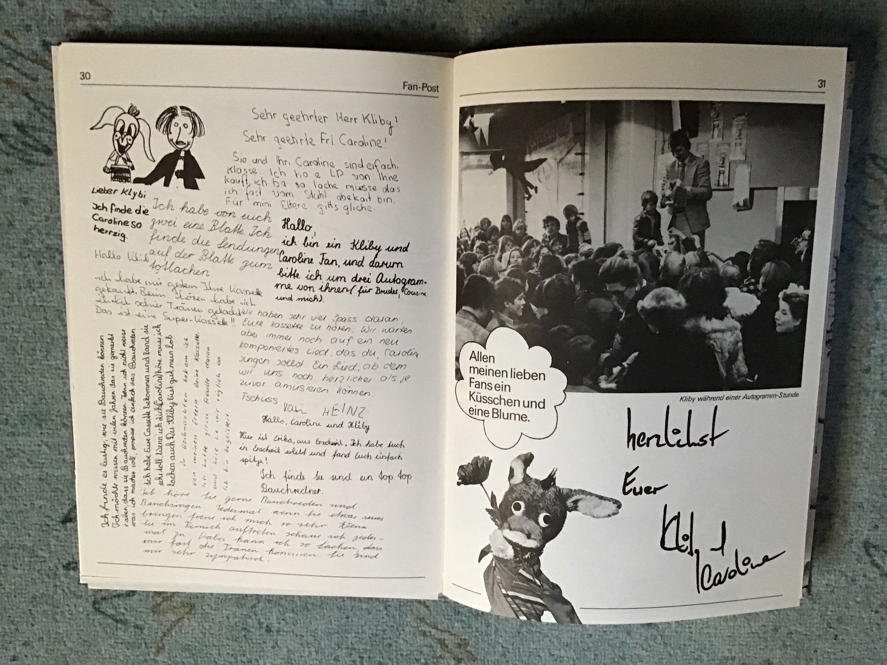 Livres: Kliby und Caroline, Buch und Poster mit Autogramm – D'occasion à Rüti ZH par Wernika1 3