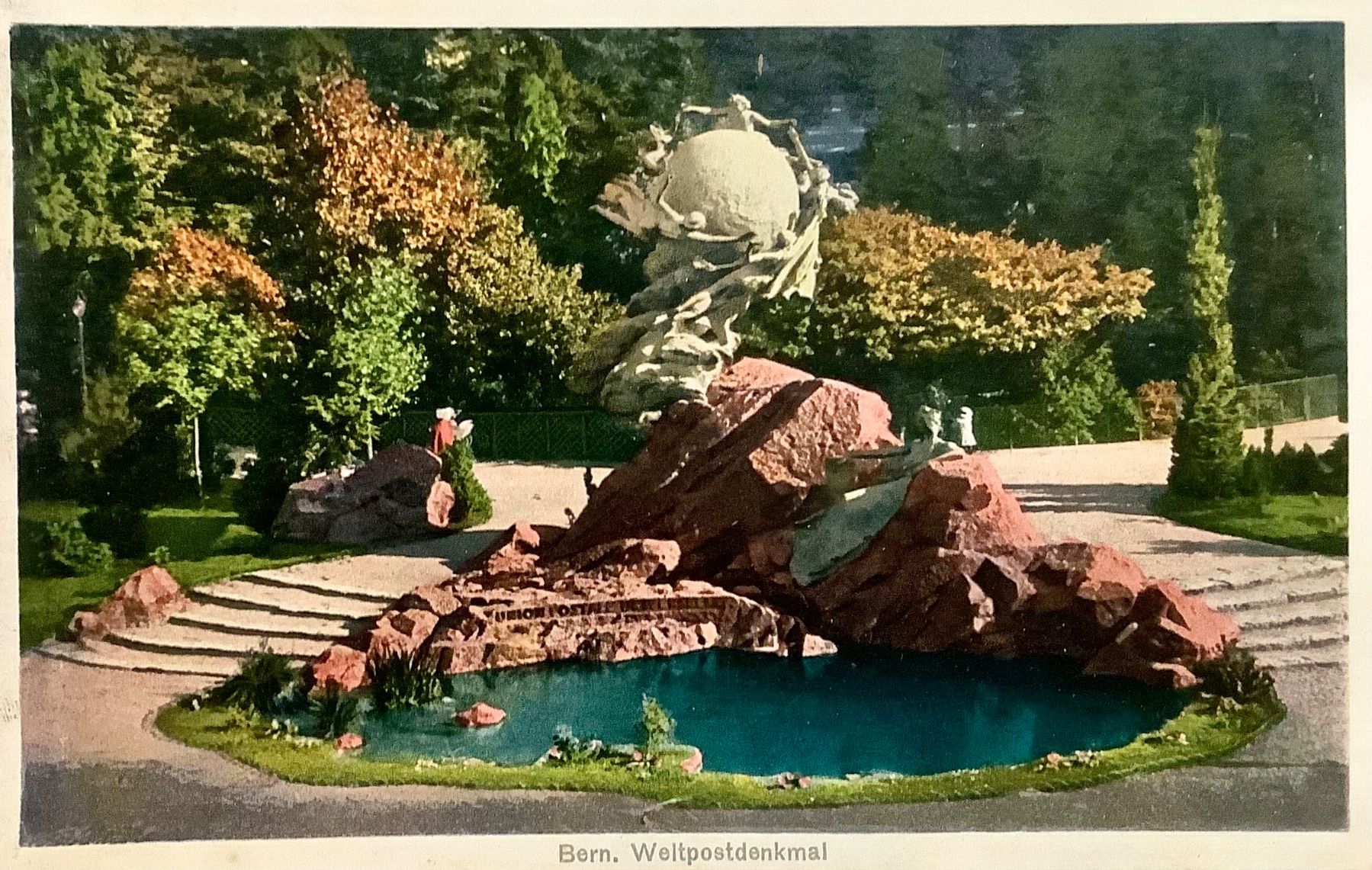 Ansichtskarten: WELTPOSTDENKMAL - Bern – Gebraucht aus Root von ENGLAND-TREASURES 1