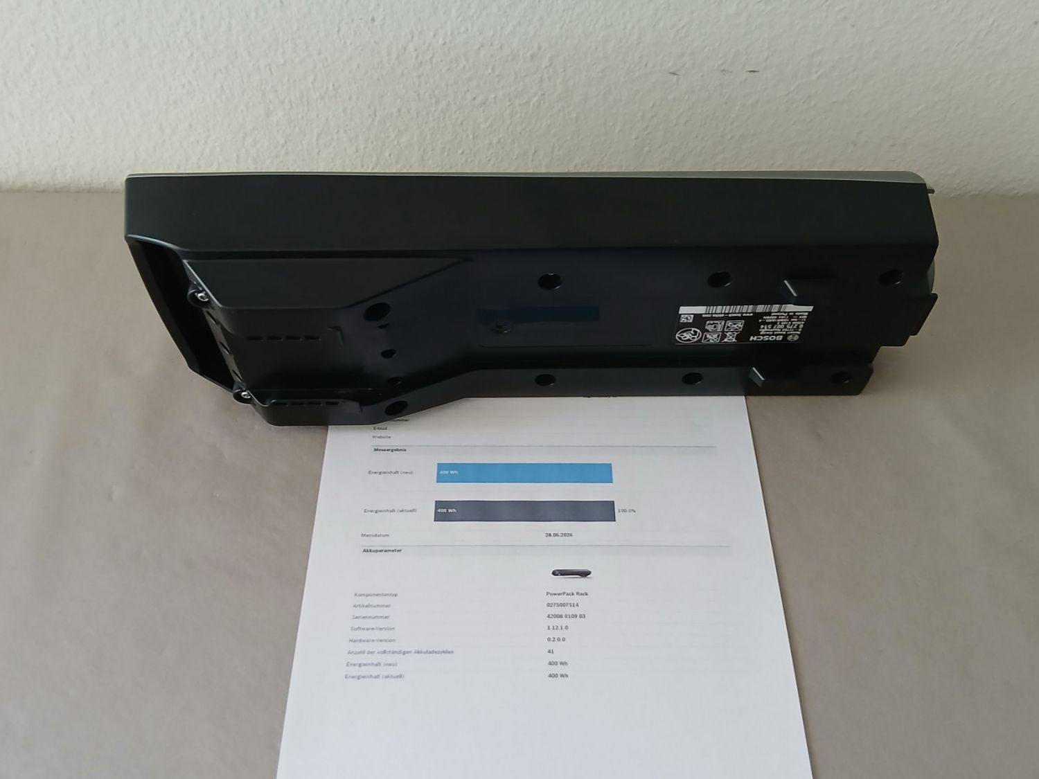 Bosch Batterie: Bosch Powerpack 400 Akku mit 400Wh - Flyer - Messbericht – Usato da Winterthur venduto da .-thx-. 3