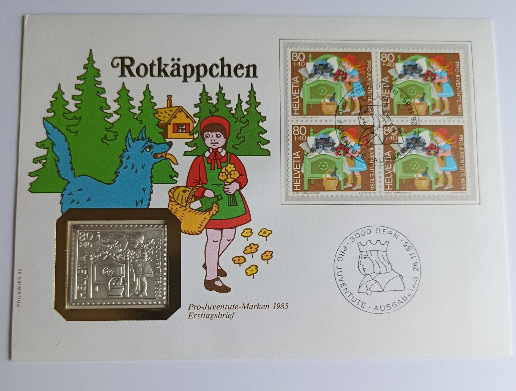 Medaillen: Numisbrief Rotkäppchen mit Silbermedaille  ab 1 Fr. !! – Gebraucht aus Luzern von Vreneli_1