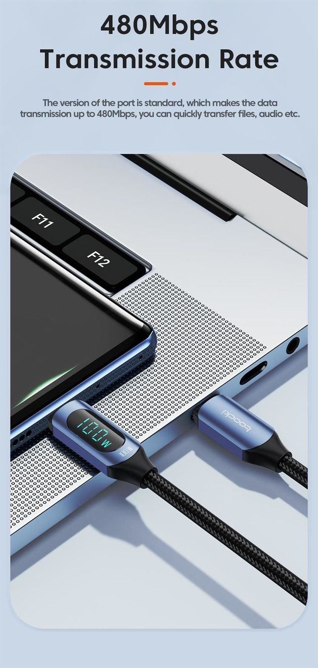 Ladegeräte: câble de recharge rapide USB 100W, 2 m – Neu und originalverpackt aus Delémont von abonprix 4