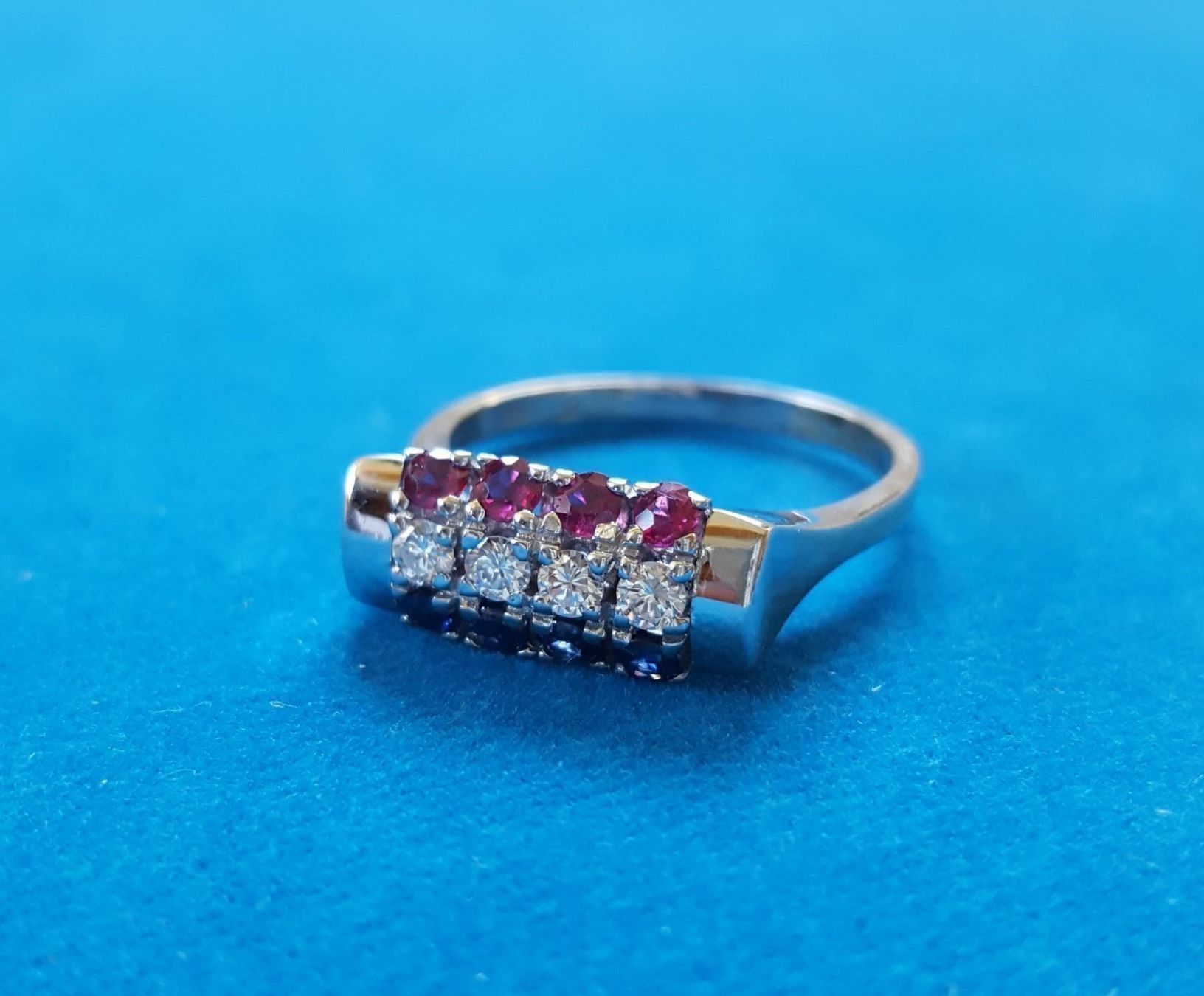 Anelli: 750 Gold Ring Brillanten/Rubine/Saphire – Usato da Wald ZH venduto da Aniade 8