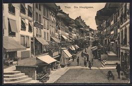 AK Thun, die Hauptstrasse, 1912
