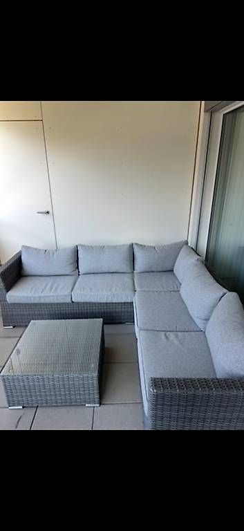 Divani: Gartenlounge Set ACA Rattan grau 4 Teile Tisch Sofa Eckteil – Usato da Buchs AG venduto da ilhan01
