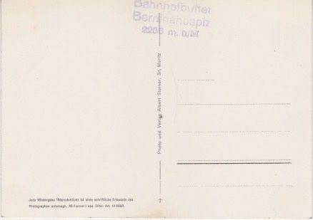 Cartoline postali: Die Berninabahn bei Berninahospiz. – Usato da Schlieren venduto da petros38 1