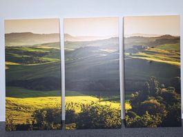 grosses Wandbild "Toskana" dreiteilig