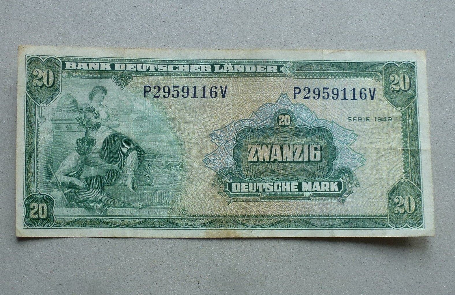 Banconote: BRD ++ 20 Deutsche Mark 1949 – Usato da Walkringen venduto da Casablanca777