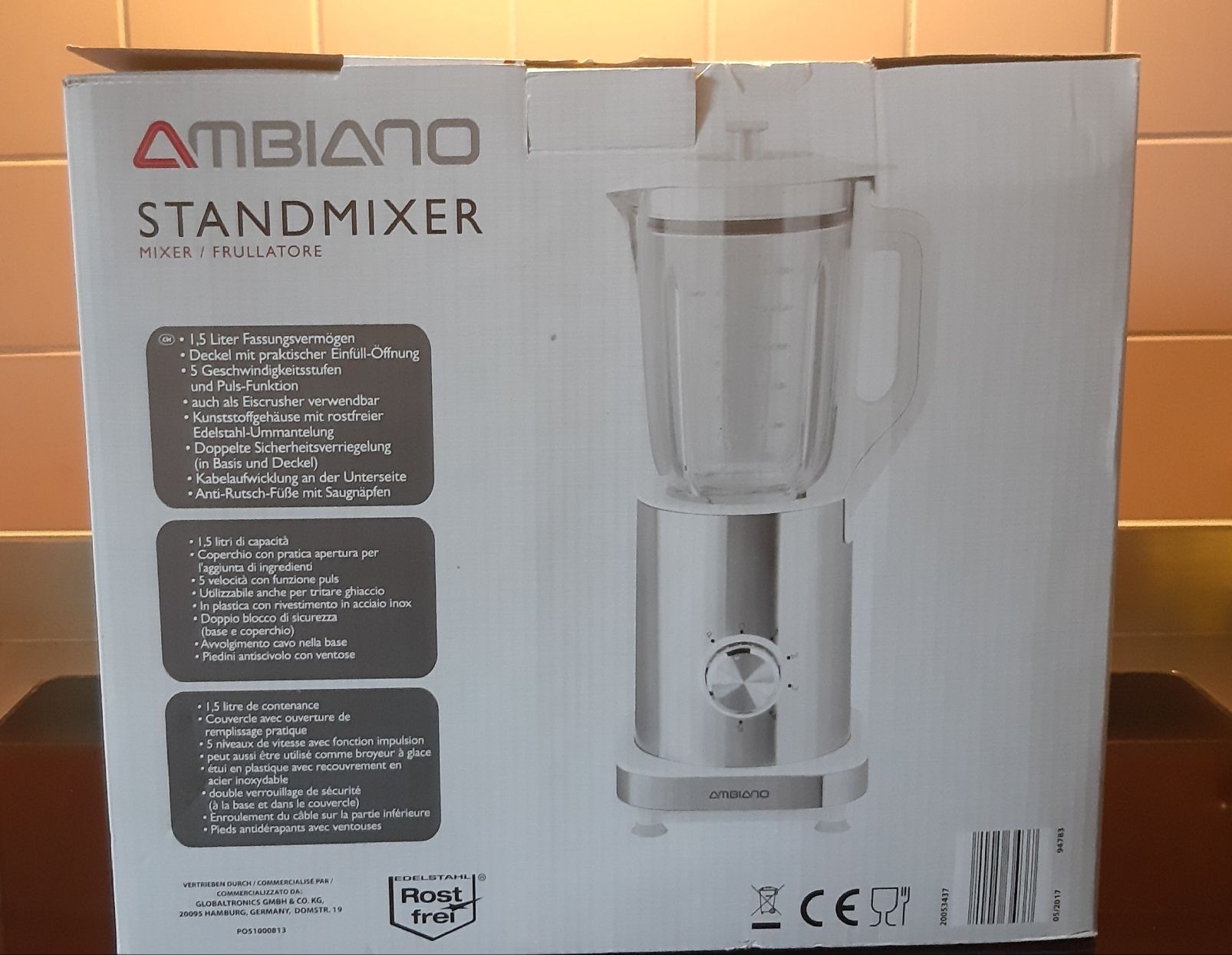 Ambiano Elettrodomestici da cucina: NEU! Standmixer - Glas – Nuovo e nell'imballaggio originale da Zürich venduto da Venecia25 2