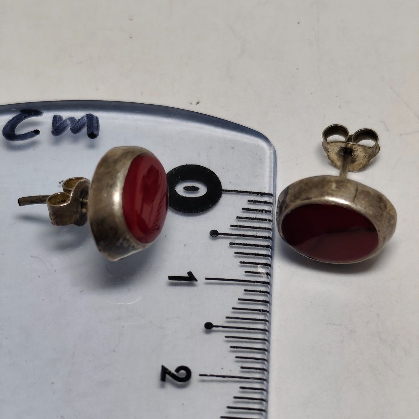 Boucles d'oreille: Vintage Silver silber Stud Earrings Boucles d'Oreilles #A3 – D'occasion à Châtelaine par Tropic.Watch2 3