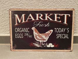 SCHILD NEU / MARKET / Vintage Tafel Einzigartig !