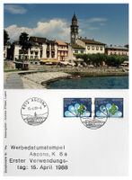 Ascona Lago Maggiore Ticino Post Ersttag Werbedatumstempel