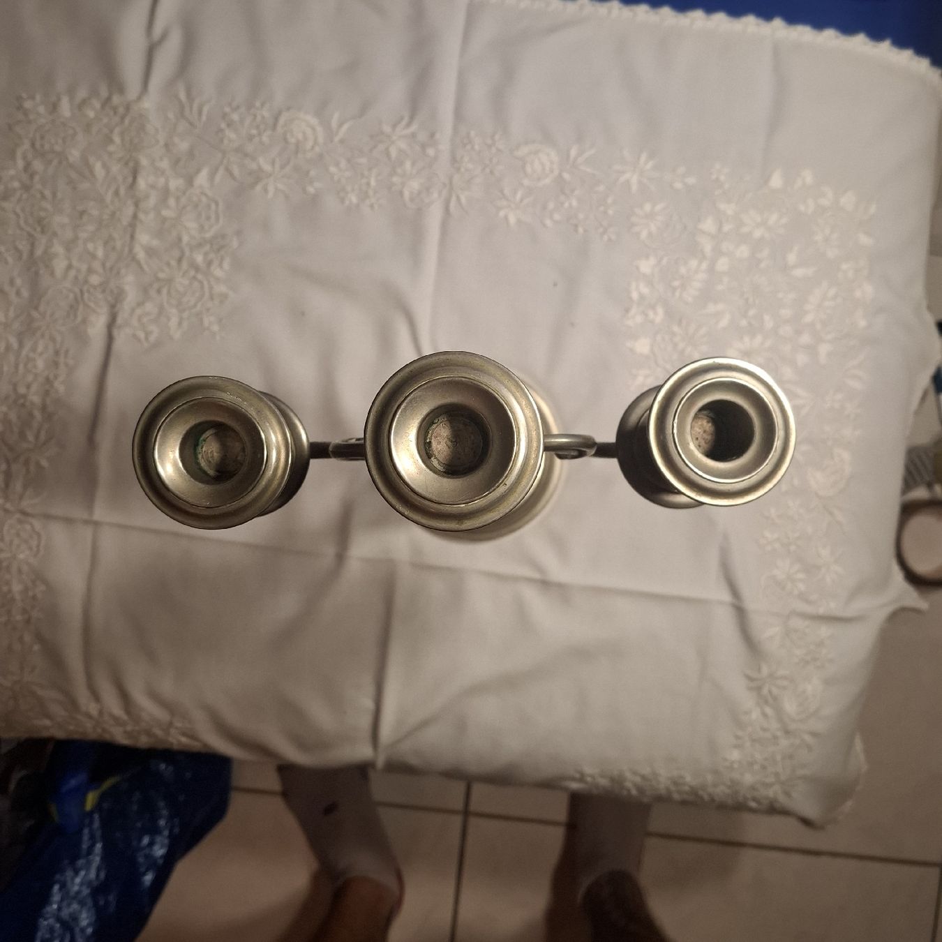 Portacandele: 3 Facher Kerzenhalter Messing – Usato da Nürensdorf venduto da DANG3REUX 2