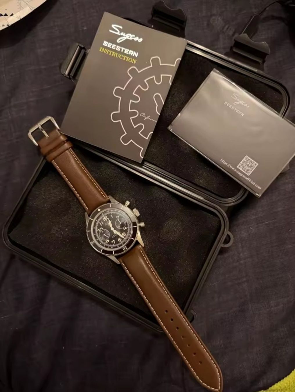 Orologi: Sugess Chronograph Mechanisch Fliegeruhr – Nuovo (secondo la descrizione) da Suhr venduto da ChronixChronometer 6