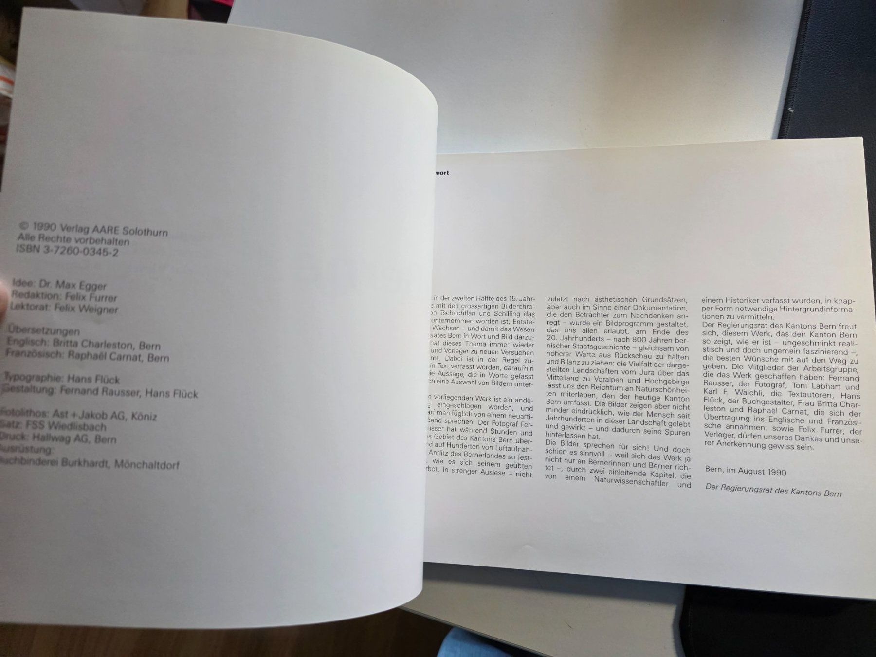 Livres: Bern - Flugbild eines Kantons - Fernand Rausser - 1990 – D'occasion à Walterswil BE par Lonitti 8