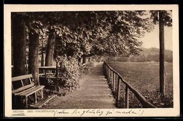 Ansichtskarten: AK Heiden, See-Promenade – Gebraucht aus Berlin von bartko-reher
