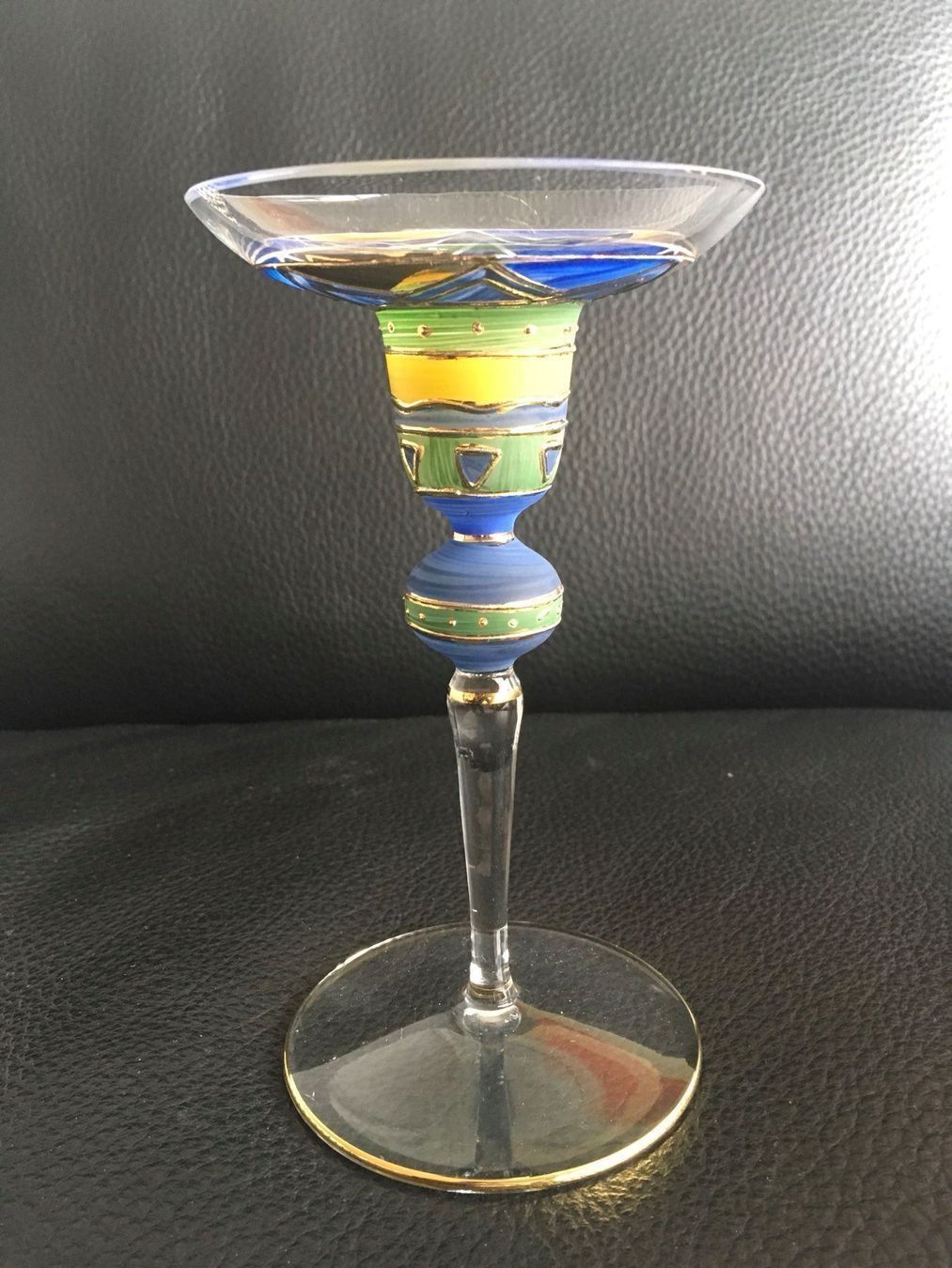 Portacandele: Handgemalter Glas Kerzenständer – Usato da Basel venduto da citystore
