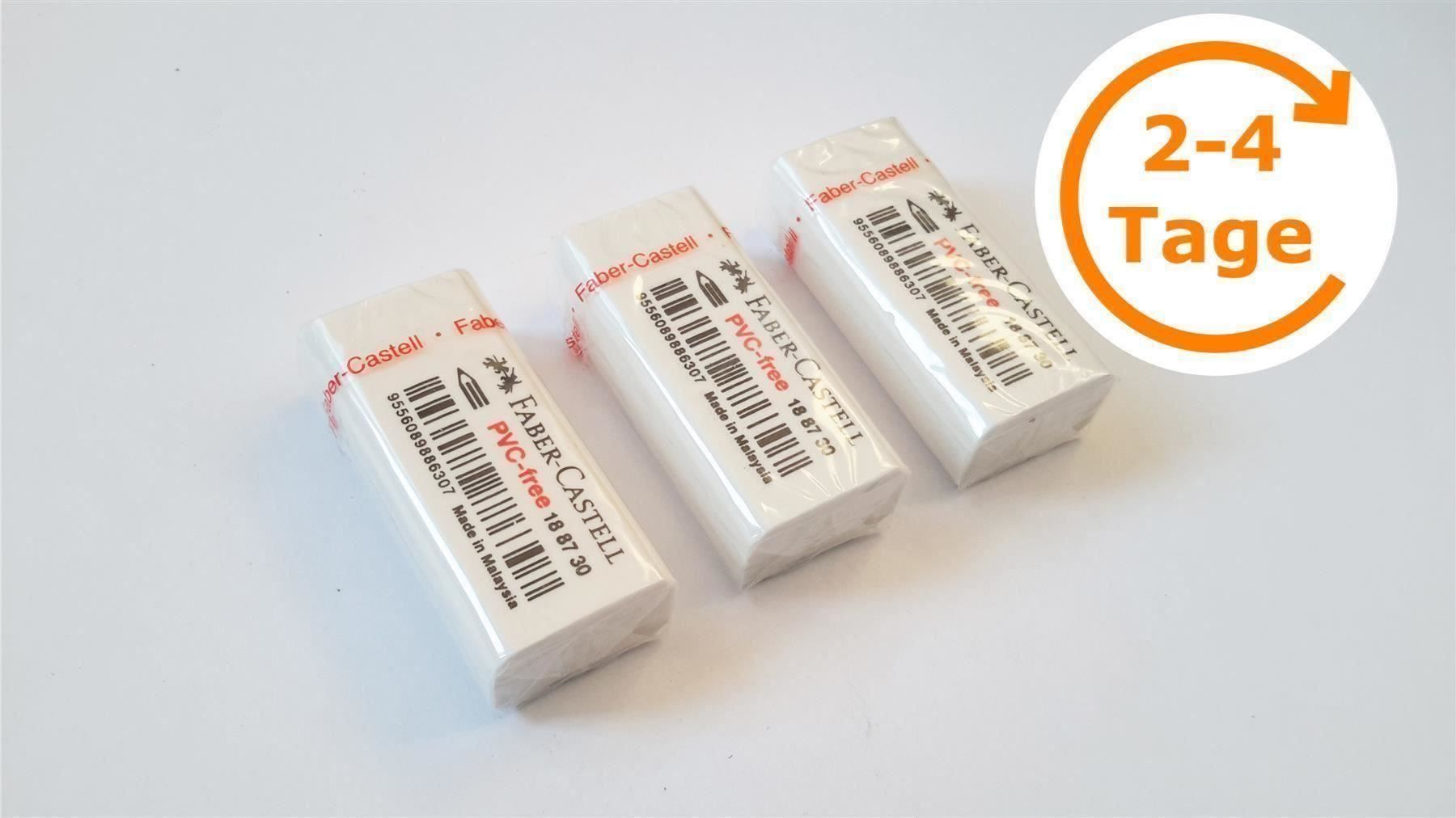 Sonstiges Schreiben & Zeichnen: Radiergummi, 3er-Set, FABER-CASTELL – Neu und originalverpackt aus St. Gallen von cointec