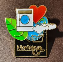 R766 - Pin Merker Waschmaschiene Herz Wolken Blätter