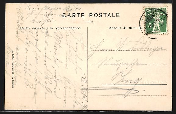 Cartoline postali: Marly, Hotel de la Croix-Blanche, Prop.  – Usato da Berlin venduto da bartko-reher 1