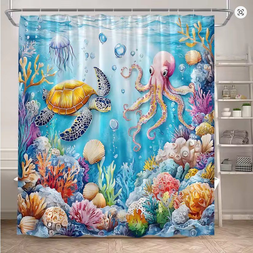 Tende: Duschvorhang World Ocean - Rideau de douche World Ocean – Nuovo (secondo la descrizione) da Bremblens venduto da animalopolis