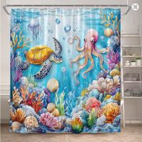 Duschvorhang World Ocean - Rideau de douche World Ocean