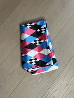 Satinstoff mit Karomuster, 300cm x 140cm  Blau, Pink