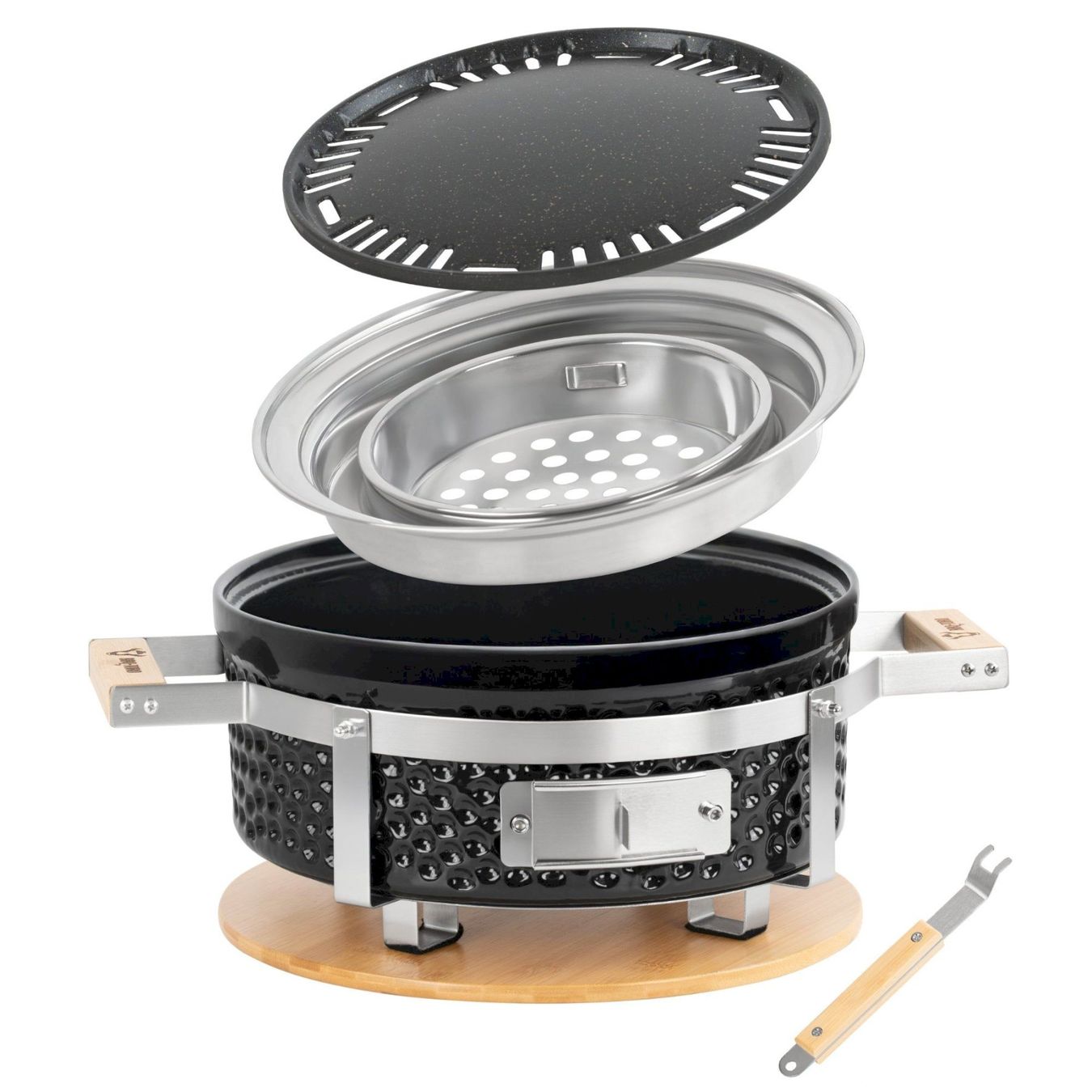 Grills: Keramik Holzkohletischgrill+Grillplatte – Neu und originalverpackt aus Bottighofen von zaap 5