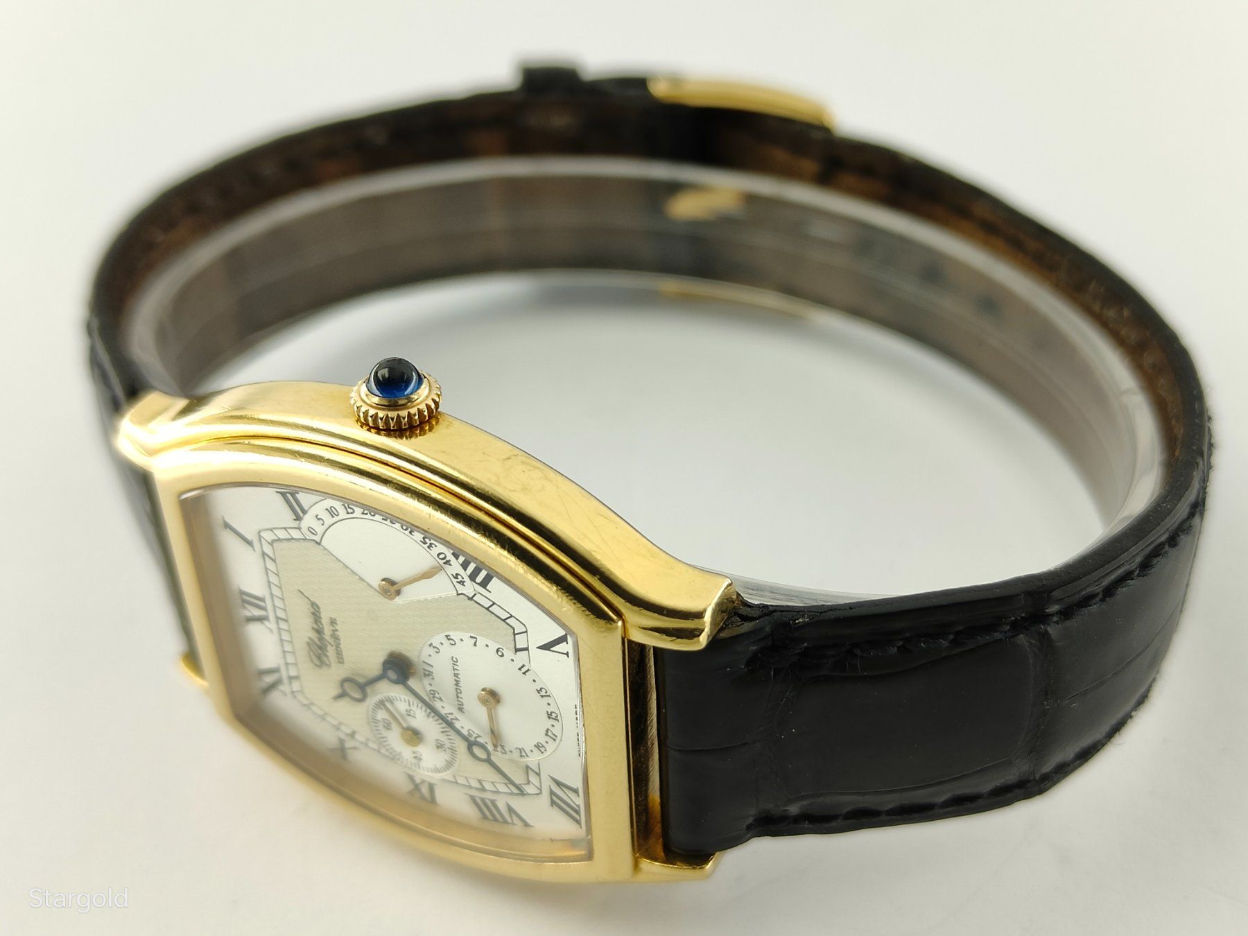 Chopard Uhren: Chopard Power Reserve Tonneau - 18K Gold – Gebraucht aus Zürich von Stargold-Uhren 4