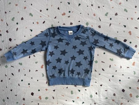 Pullover, blau mit Sternen,  Grösse 74/80