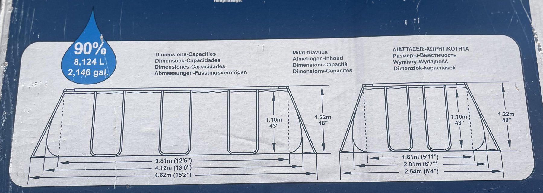 Bestway Piscines: Bestway Pool 4.12m x 2.01m – D'occasion à Busswil BE par Vorox 3