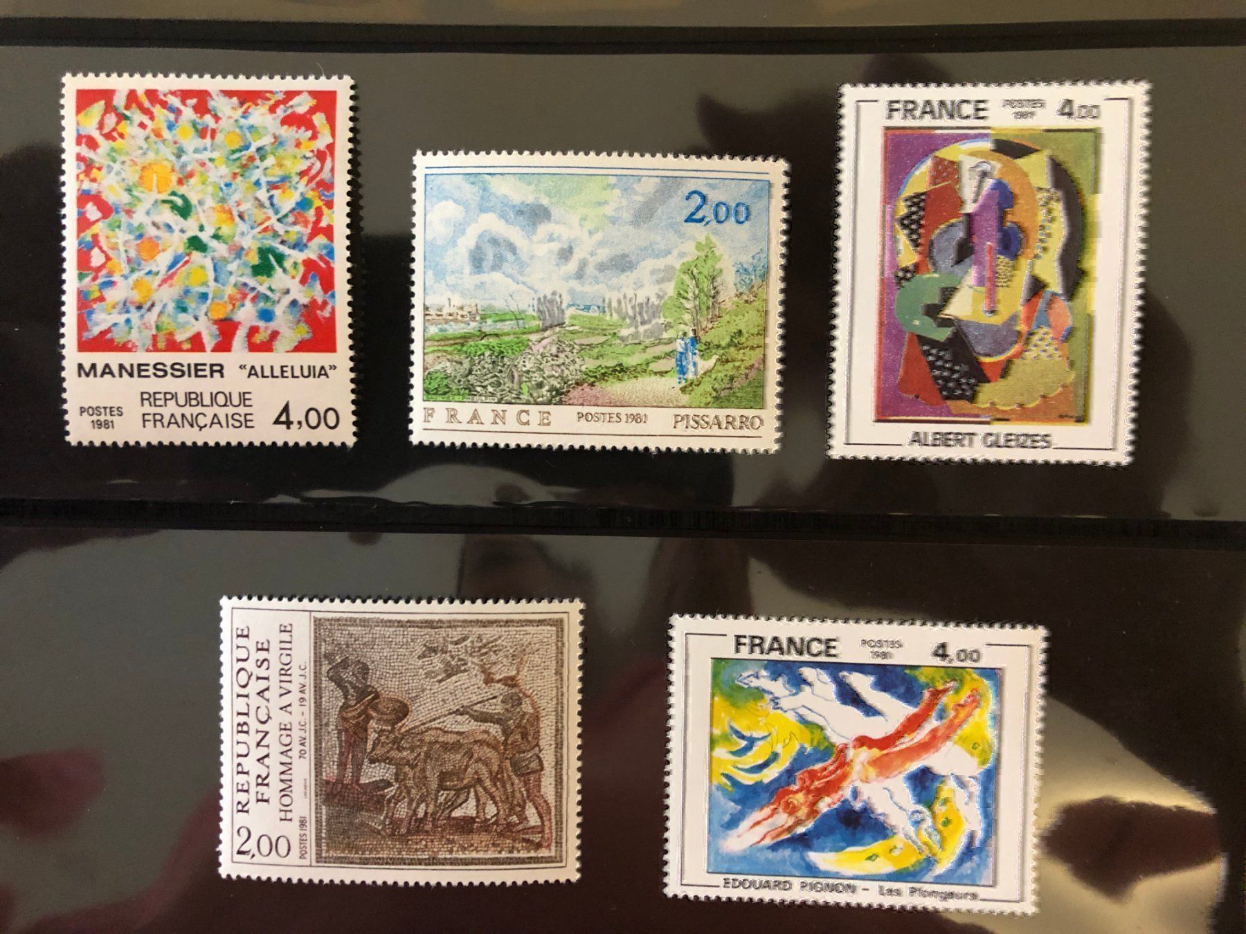 Tutti i francobolli: () Musée imaginaire 1981 5 tableaux neufs** – Nuovo e nell'imballaggio originale da Lausanne venduto da ffhoud