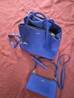 Handtasche DKNY blau mit Pochette guter Zustand