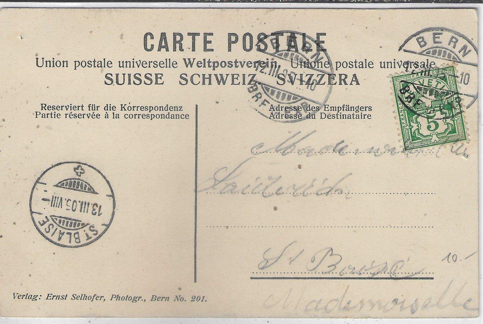 Cartoline postali: Bern - Der Zeizglockenturm - Tram - animee - Litho – Usato da Ettingen venduto da Kartenplanet 1