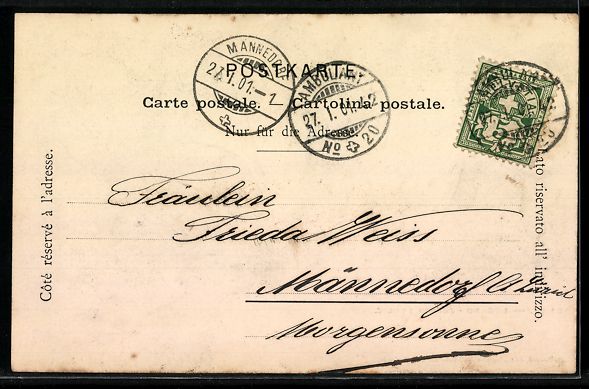 Cartoline postali: AK Lugano, Jardin public – Usato da Berlin venduto da bartko-reher 1