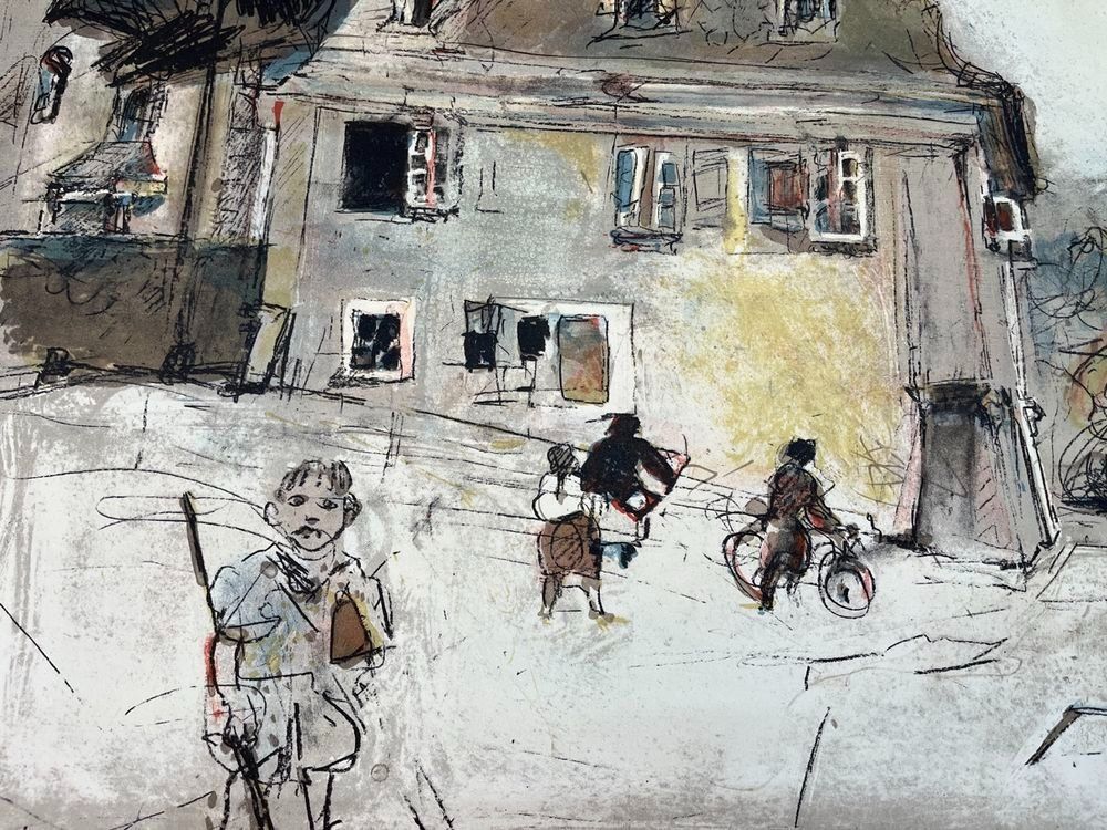 Grafica & Litografie: HANS FALK LITHOGRAPHIE SIGNIERT NUMMERIERT – Usato da Gersau venduto da grafik-kunst 1