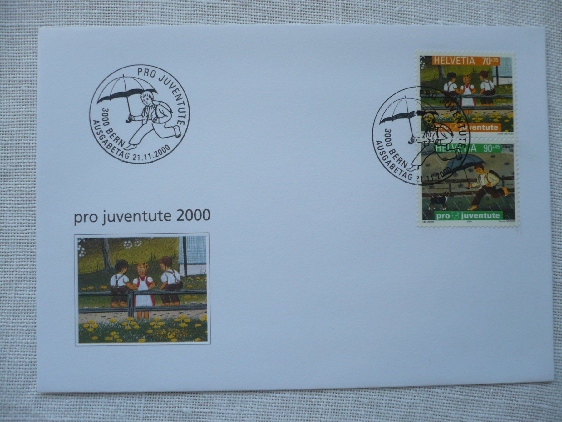 Tutti i francobolli: Pro Juventute 2000 1 FDC mit SBK J357 & J358 – Usato da Zürich venduto da saltandpepper008