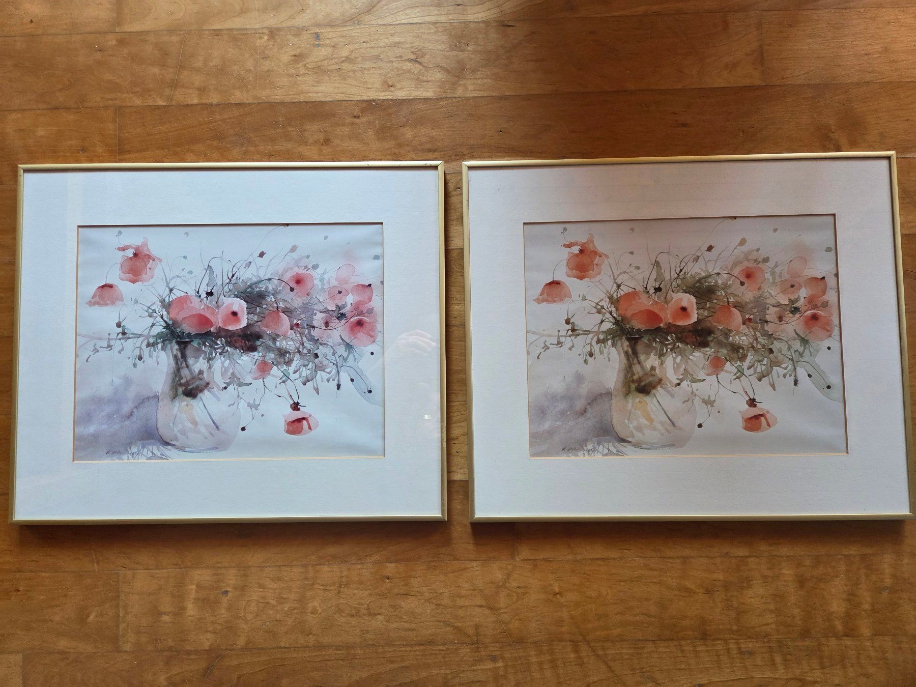 Gemälde: 2 Aquarell Bilder "Mohn" – Gebraucht aus St. Gallen von Razoon77