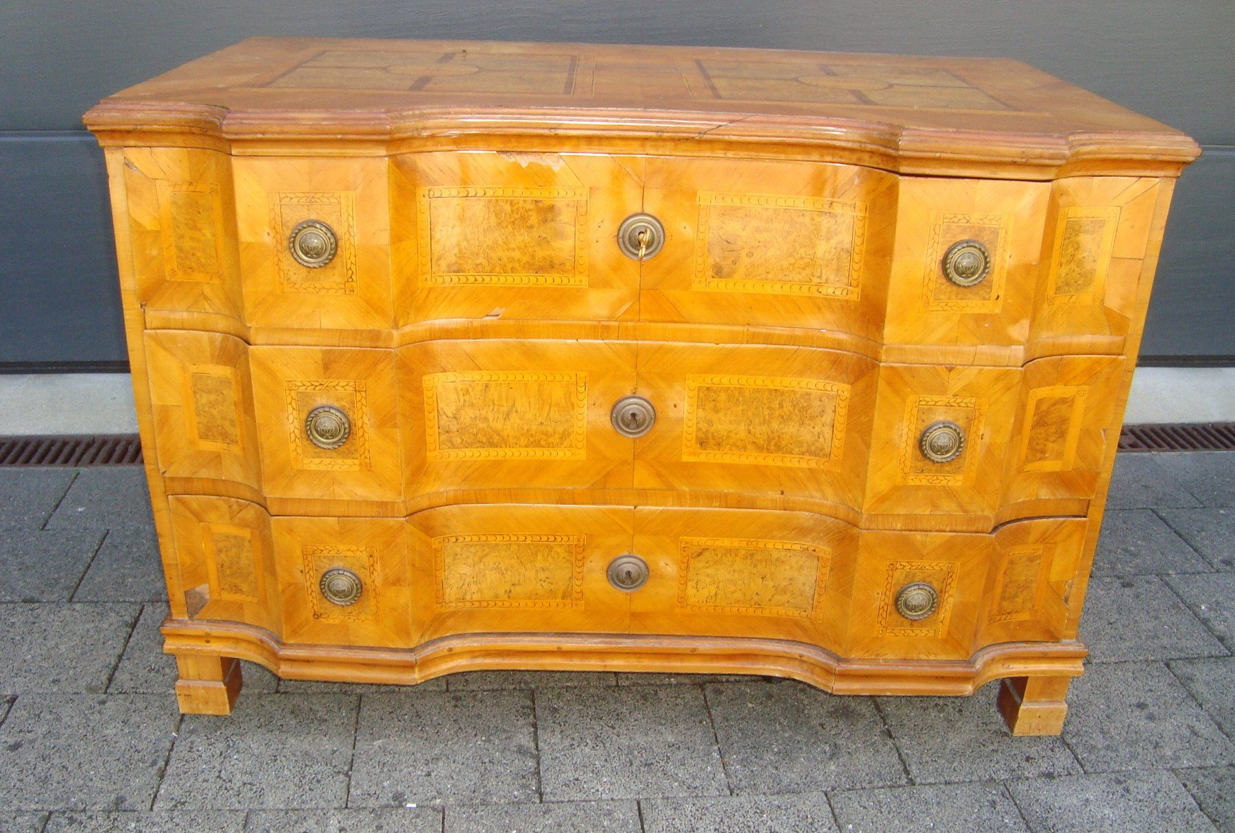 Commodes: Barock - Seize Kommode mit Intarsien, Kirschbaum – D'occasion à Oberdorf NW par Lufao 2