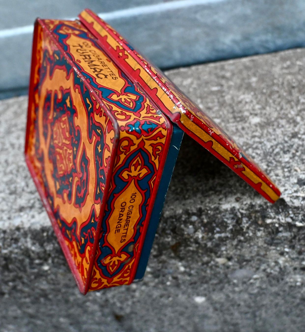 Dosen: Vintage BLECHDOSE Turmac BLEU orange – Gebraucht aus Pfaffhausen von mono_rec 7