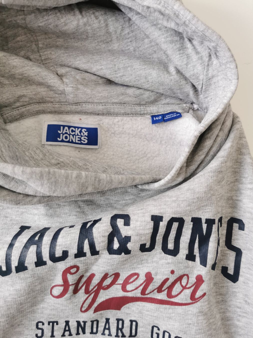 Jack & Jones Maglioni & Felpe: Jack & Jones Kapuzenpullover grau mit Druck gr.140 – Nuovo (secondo la descrizione) da Genève venduto da GVMaam 2