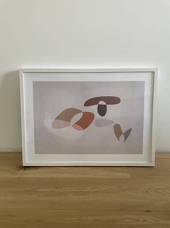Cadres de tableaux: Cadre blanc 50 x 75 + affiche – D'occasion à Colombier NE par san_wkw2