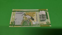 Gambia 10 Dalasis Banknote - Seltenes Sammlerstück!