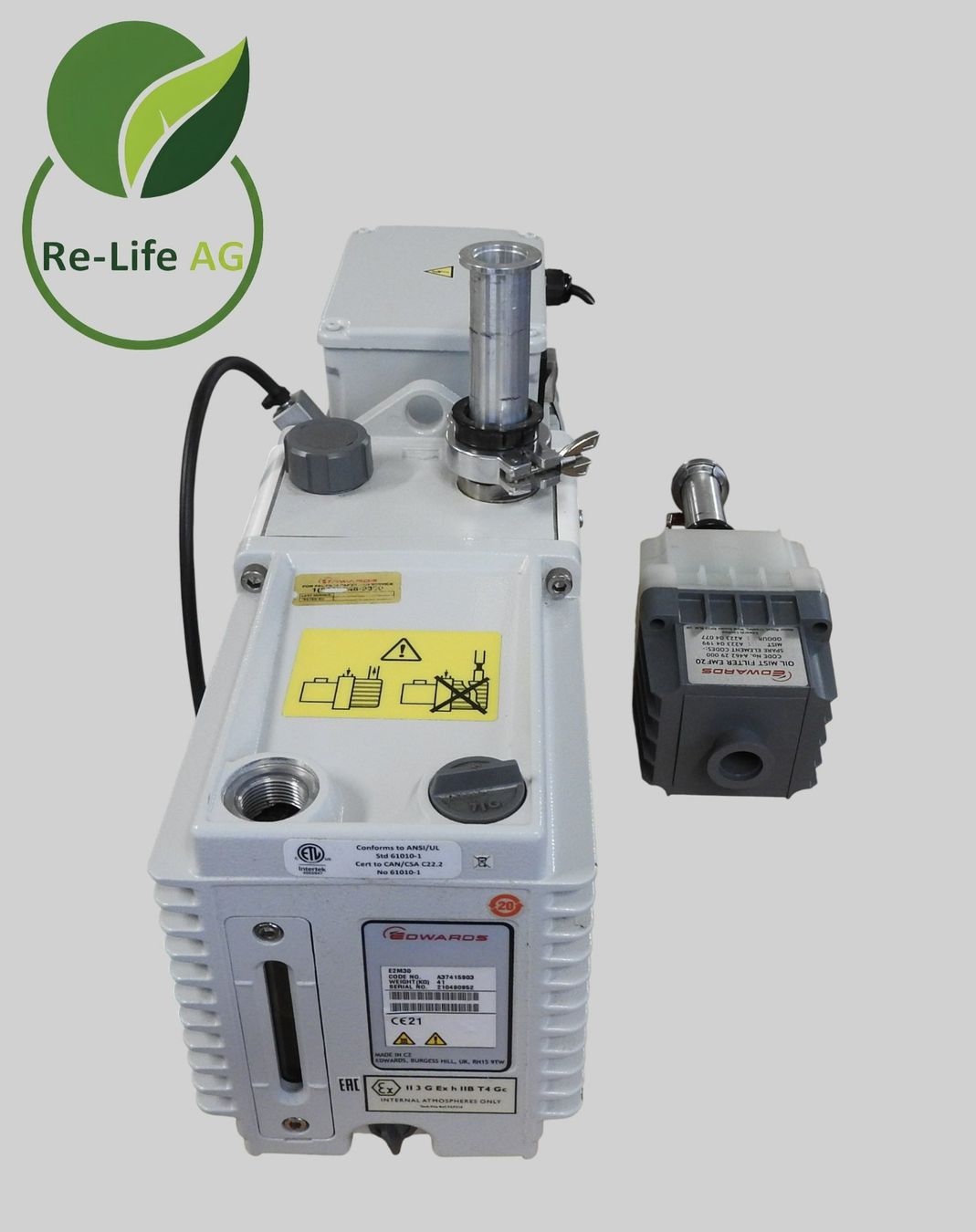 Accessori da laboratorio: Edwards E2M30 Drehschieber-Vakuumpumpe – Usato da Reinach BL venduto da Re-LifeAG_Labor 4